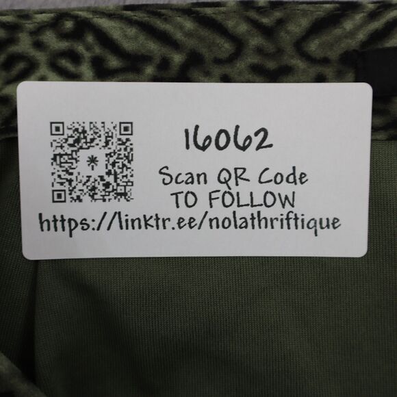 HM Skirt Womens 6 Green Animal Print A Line Layered Side Zipper Bottoms - Picture 16 of 16